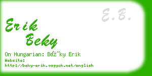 erik beky business card